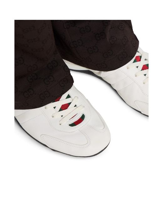 Gucci White Apos;S Shift Leather Low-Top Sneakers for men
