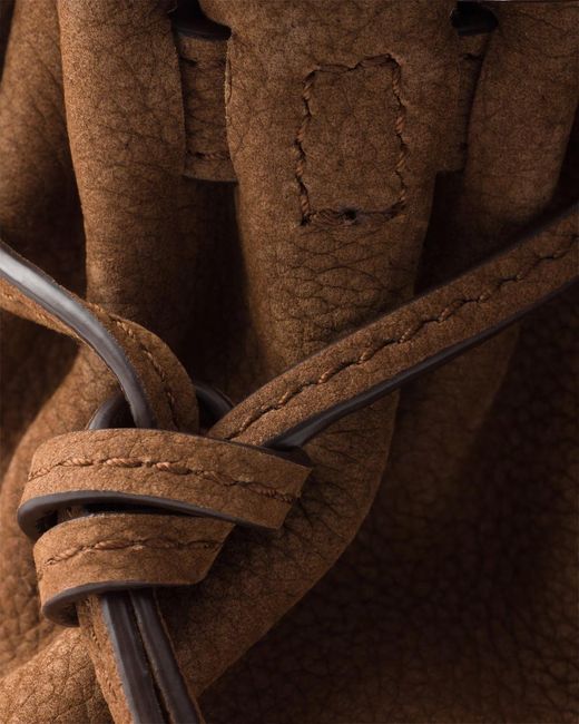 Prada Brown Bonnie Buckled Shoulder Bag