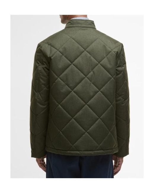 Barbour Green Stand-Up Collar Casual Jacket for men