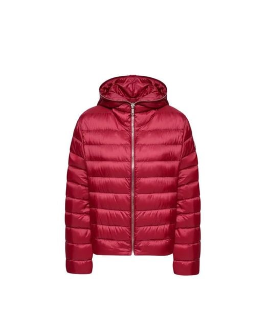 Moncler Red Moncler Rick Owens Ziplock Hooded Short Down Jacket for men