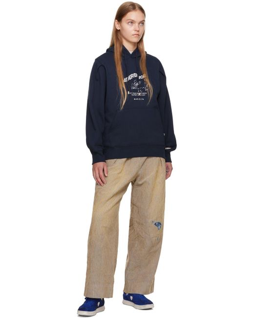 Adererror Blue Hooded Sweater for men