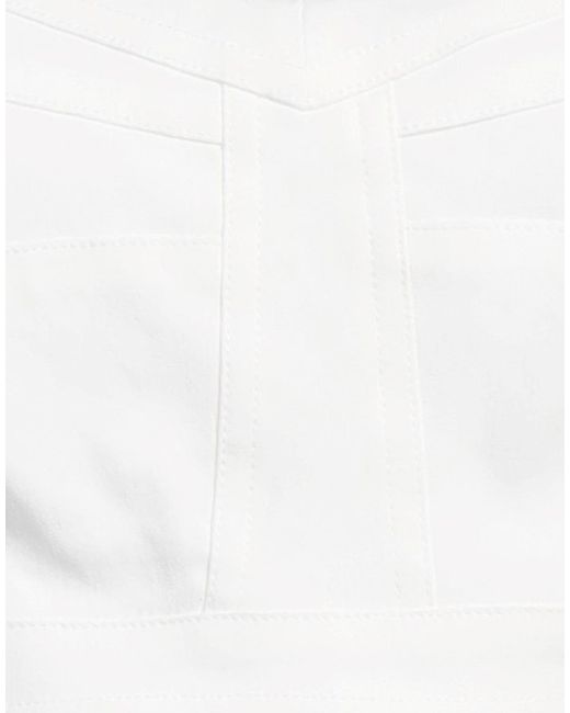 Isabel Marant White Solid Cropped Top