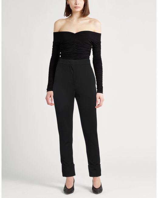 Max Mara Black Solid Color Casual Long Pants