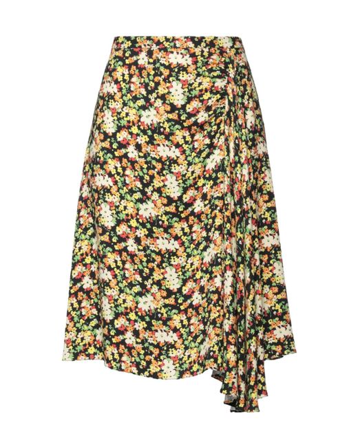 Marni Yellow Floral Print Asymmetrical Dress