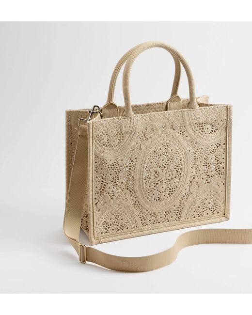 Dior Natural Medium Book Tote With Strap