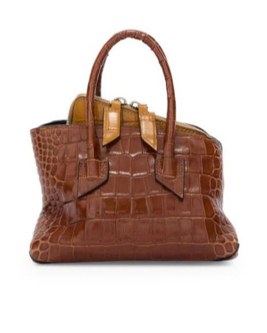 The Attico Brown The La Passeggiata Mini Top Handle Bag