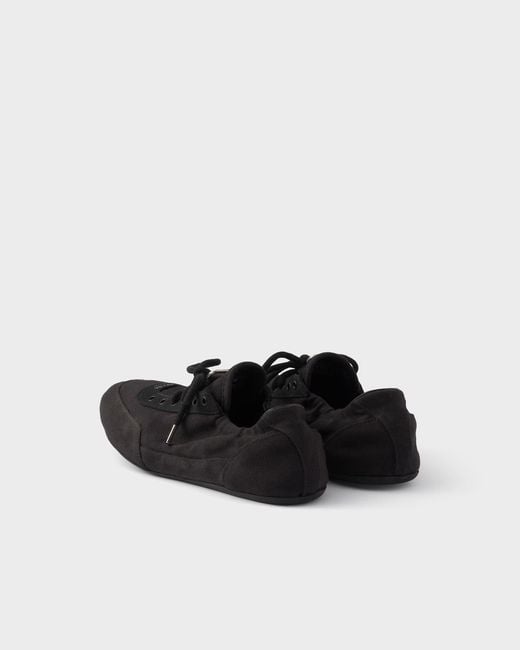 Prada Black Collapse Lace-Up Sneakers