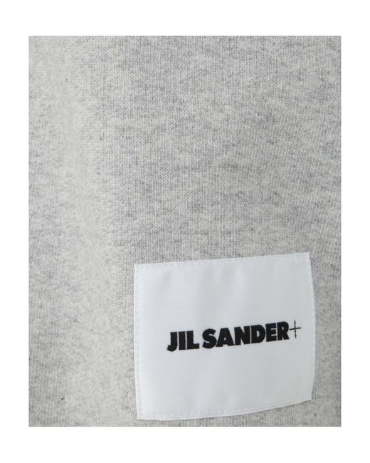 Jil Sander Gray Logo Patch Short-Sleeved T-Shirt for men