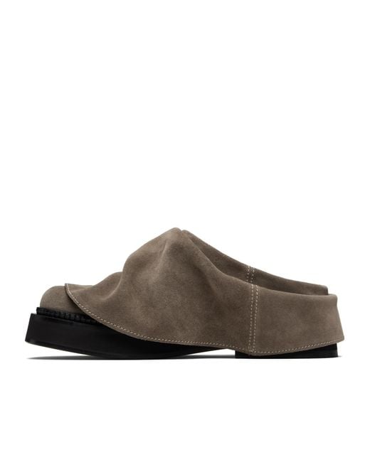 The Attico Brown Square Toe Mules