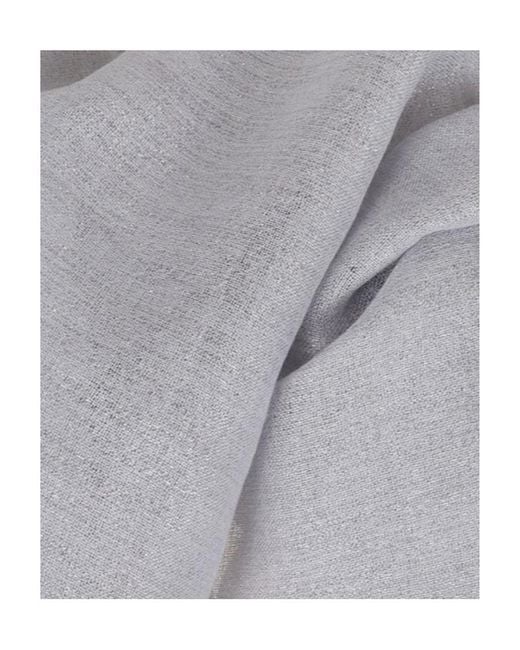 Brunello Cucinelli White Fringed-Edge Scarf