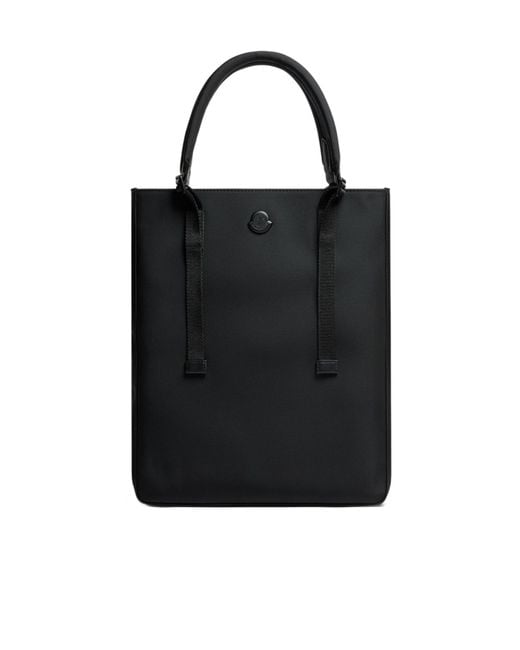 Moncler Black Pierrick Logo Plaque Tote Bag for men