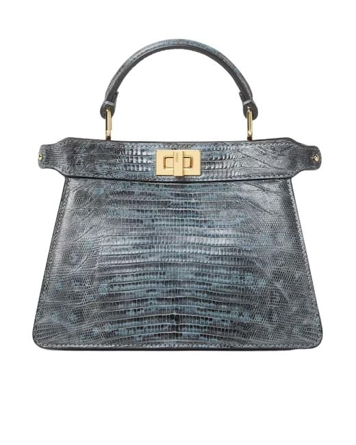 Fendi Blue Peekaboo Iseeu Petite Shoulder Bag
