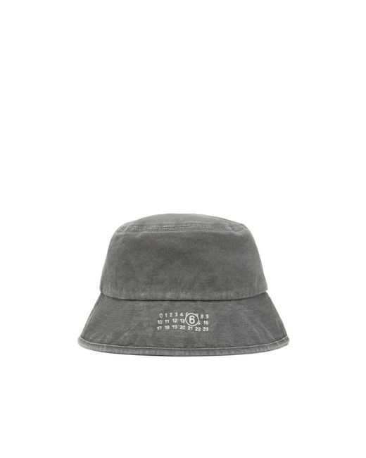 MM6 by Maison Margiela Gray Washed Cotton Bucket Hat