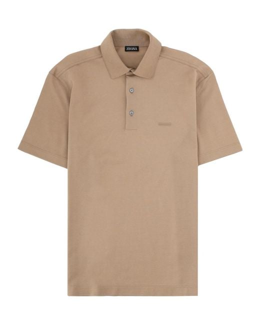 Zegna Natural Classic Cotton Polo Shirt for men