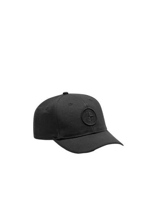 Stone Island Blue Junior Logo Patch Baseball Cap