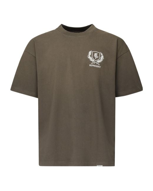 Represent Green Crest Graphic Printed T-Shirt for men