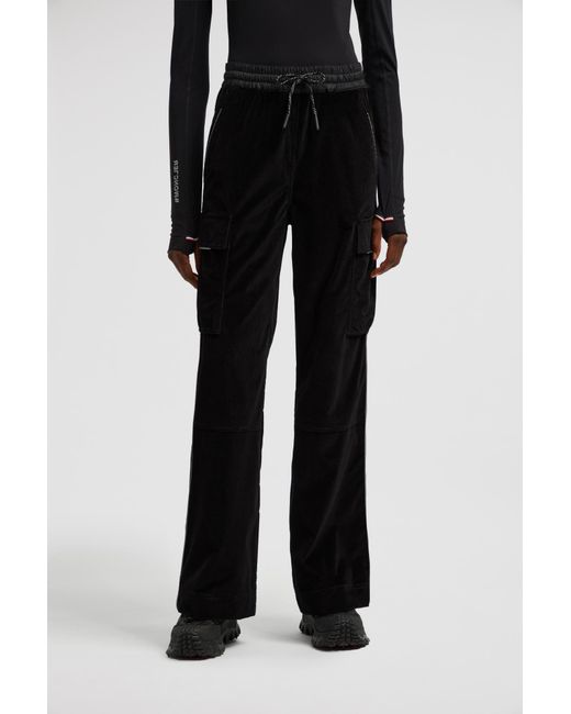 Moncler Black Grenoble Drawstring Cargo Trousers