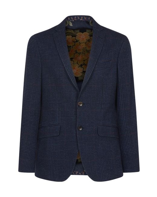 Etro Blue Single Breasted Jacket for men