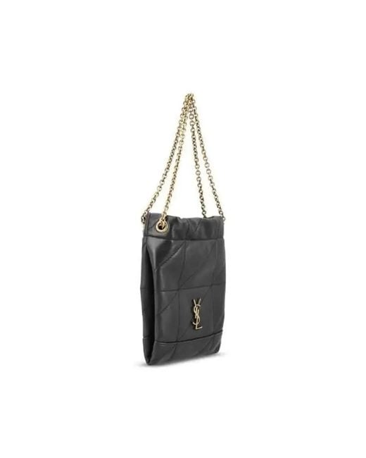 Saint Laurent Black Leather Shoulder Bag