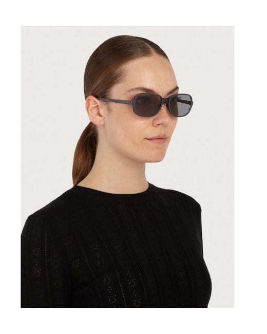 Ferragamo Gray Ferragamo Eyewear Rectangular Frame Sunglasses