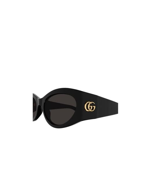 Gucci Black Eyewear Cat-Eye Frame Sunglasses