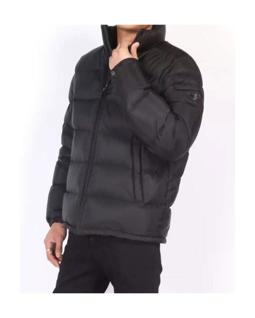 Prada Black Logo Quilted Down Jacket for men