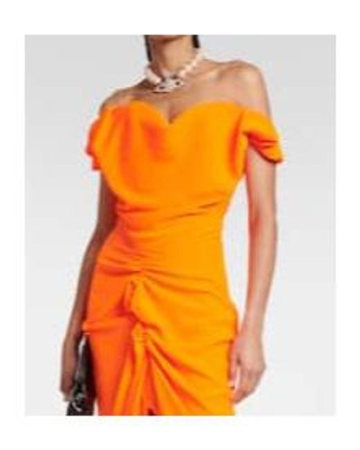 Vivienne Westwood Orange Off-The-Shoulder Crepe Bustier Top
