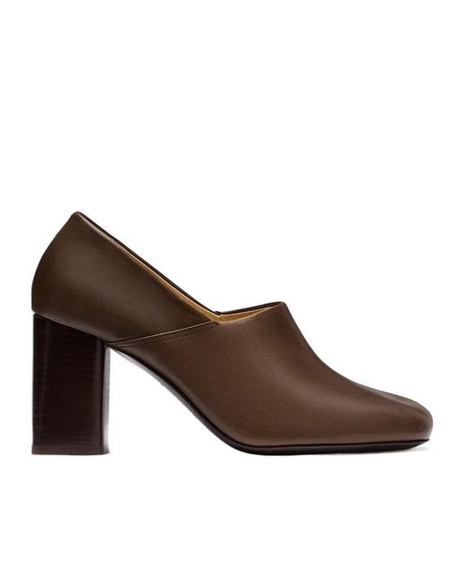 Lemaire Brown Square-Toe Heeled Pumps