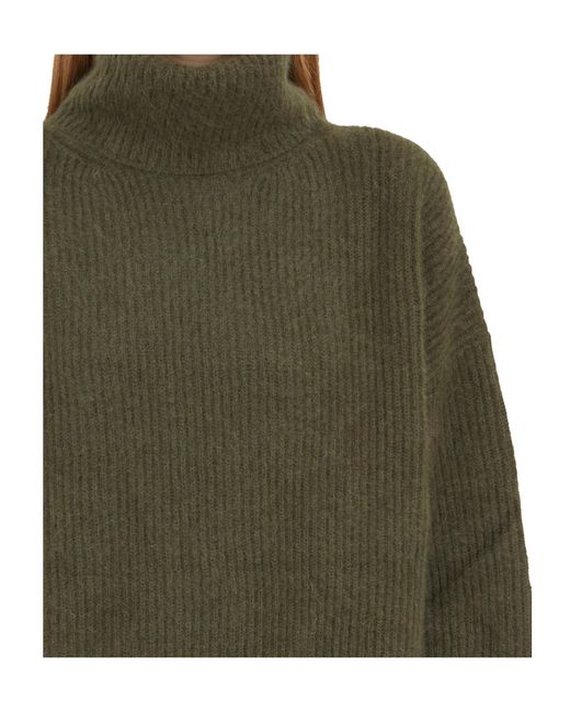 Uma Wang Green Turtleneck Sweater
