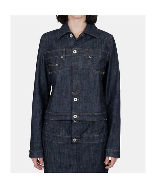 Jean Paul Gaultier Blue Denim Jacket With Trompe Loeil Detail