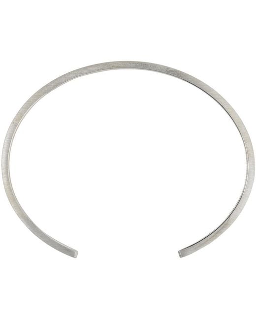 Le Gramme White Polished Ribbon Bracelet for men