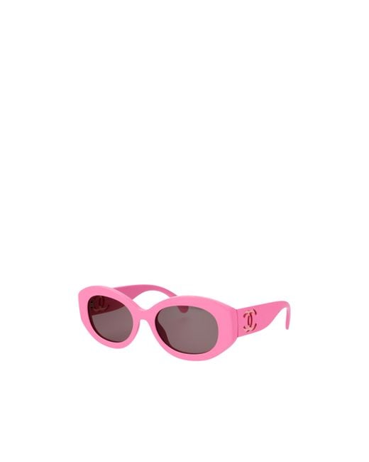 Chanel Pink Logo Sunglasses