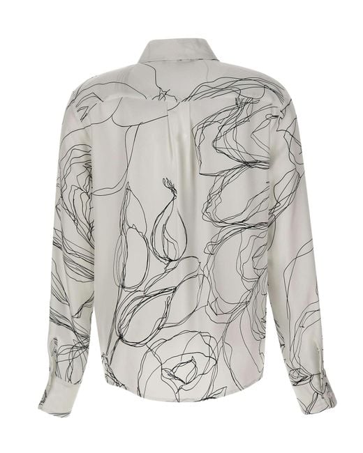 Fabiana Filippi Gray Pattern-Printed Long-Sleeved Shirt