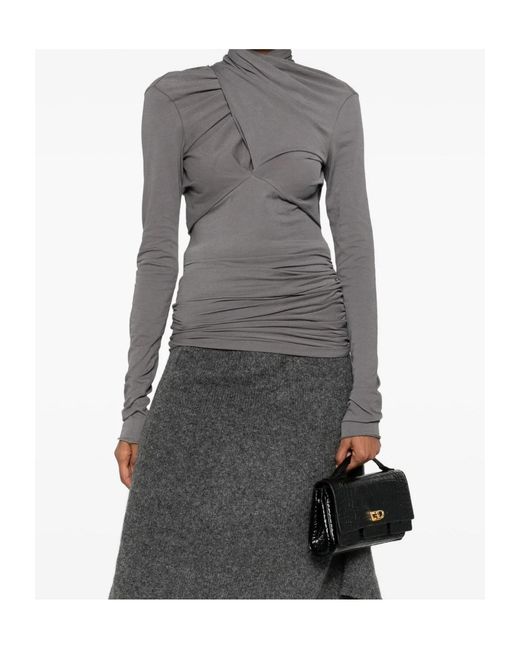 Entire studios Gray Draped Top