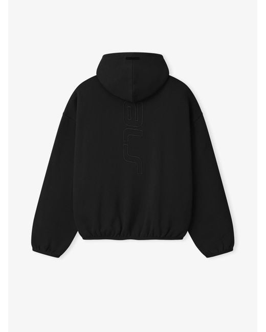 Fear Of God Black Piped Embossed Hoodie for men