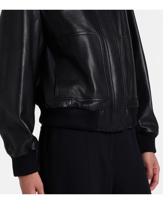 Nour Hammour Black Rios Leather Jacket
