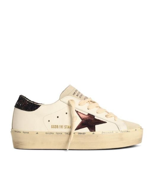 Golden Goose Deluxe Brand Natural Hi Star Low-Top Sneakers