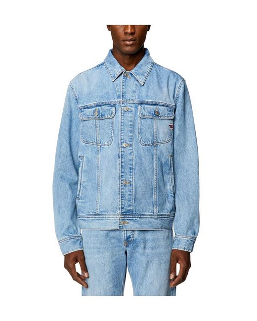 DIESEL Blue D-Barcy Denim Jacket for men