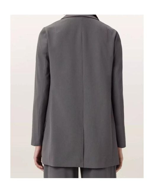 AllSaints Gray Long-Sleeved Suit Jacket