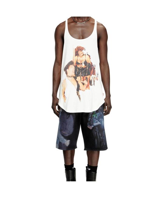 DIESEL White X Tom Of Finland Foundation Pr-T-Shanry-W-Tom25 Tank Top for men