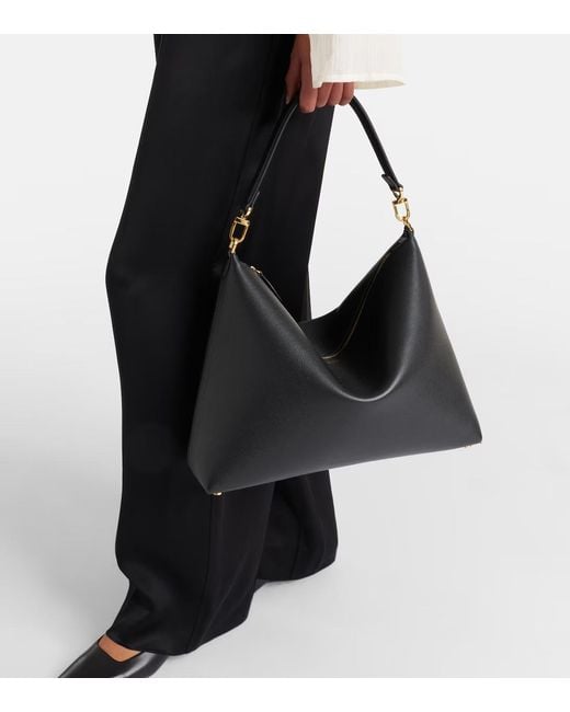 Totême  Black Bevel Leather Shoulder Bag