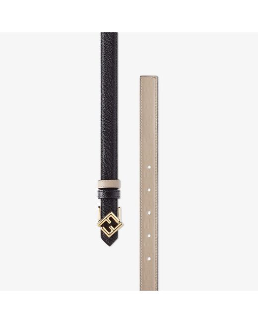 Fendi White Ff Diamonds Reversible Belt