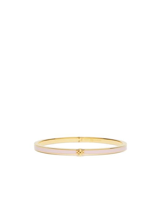 Tory Burch White Kira Thin Enamel Bracelet