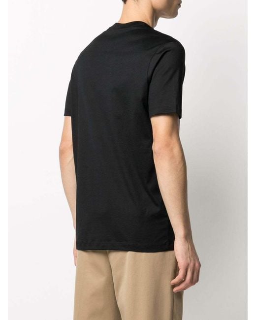 Paul & Shark Black Logo-Print Crew-Neck T-Shirt for men