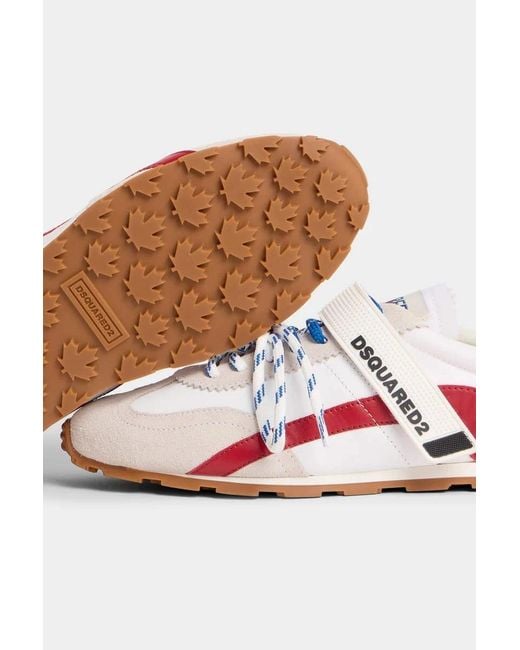 DSquared² Pink Dc-642 Strap Low-Top Sneakers for men