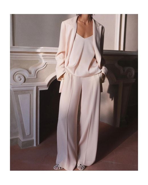 Marella Pink Pleated Wide Leg Pants