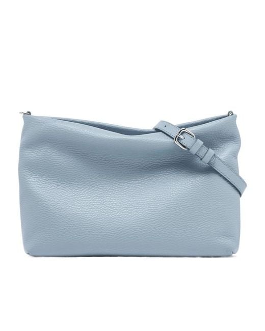 Gianni Chiarini Blue Zippered Shoulder Bag