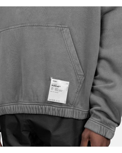 Satisfy Gray Logo-Print Hoodie for men