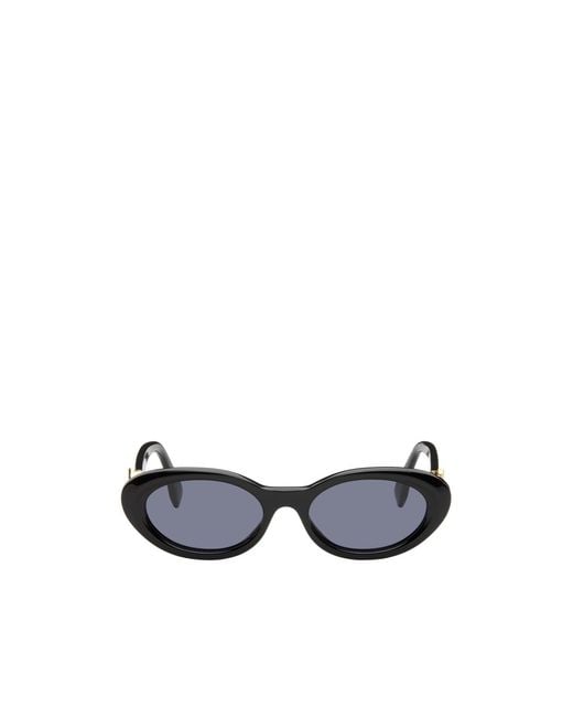 Fendi White Eyewear Oval Frame Sunglasses