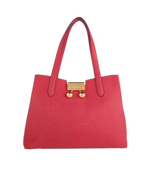 Marni Red Solid Color Handbag